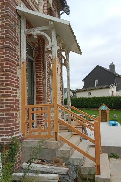 Rénovation d'une marquise dans une maison de maître à ROLLEVILLE