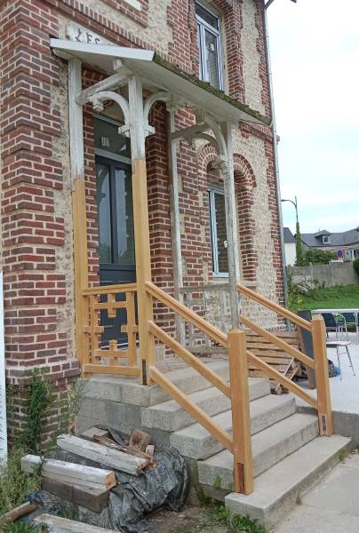 Rénovation d'une marquise dans une maison de maître à ROLLEVILLE