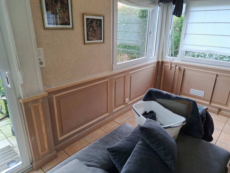 Pose de soubassement murale dans une maison à Sainte Adresse