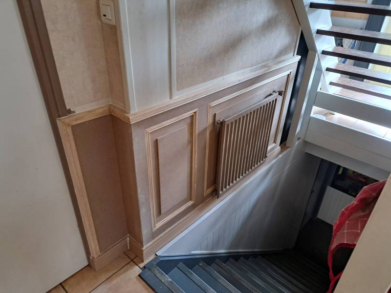 Pose de soubassement murale dans une maison à Sainte Adresse