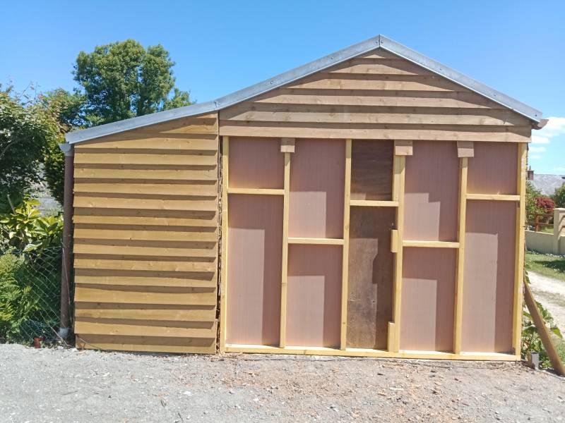 Rénovation d'un pignon de garage 